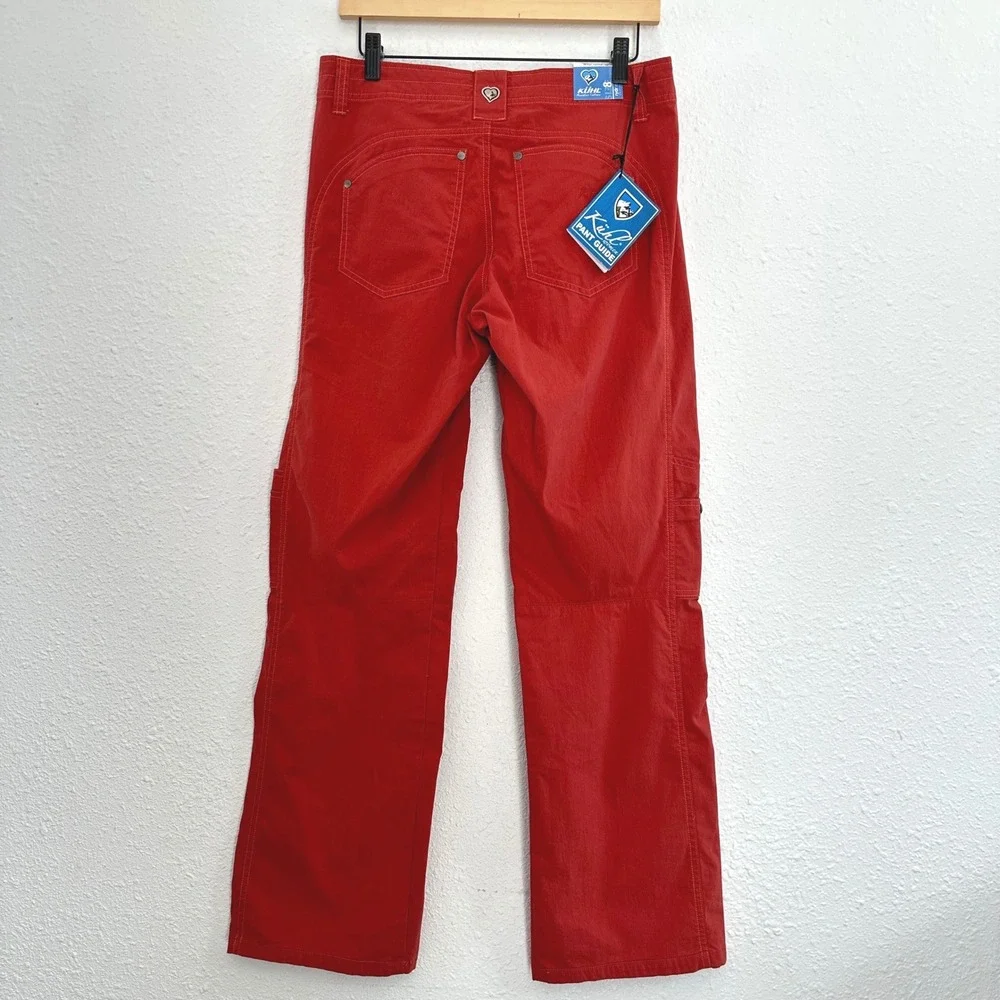 Kuhl Rydr Rise Pants Women 8 Red Cargo Hiking Outdoor Gorpcore NWT